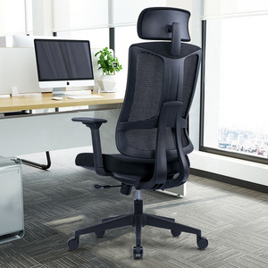 Free Sample Metal Base Office Swivel Chair ergonomic Executive Office Chairs High Back Mesh Computer Desk Chair With Headrest