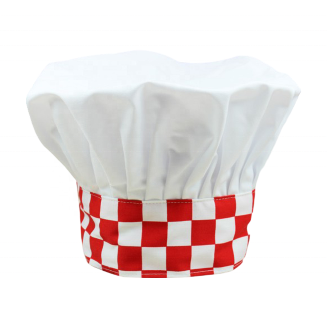 Disposable Paper Chef Hats Chef Capes Red Black And White High Chef Paper Hat Hotel Restaurant Supplies