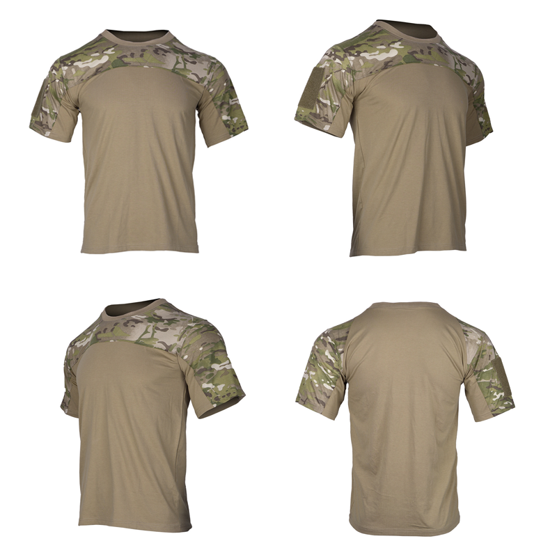 SIVI Breathable Lightweight High Quality Dry-fast Camouflage Tactical Custom Mesh T Shirt