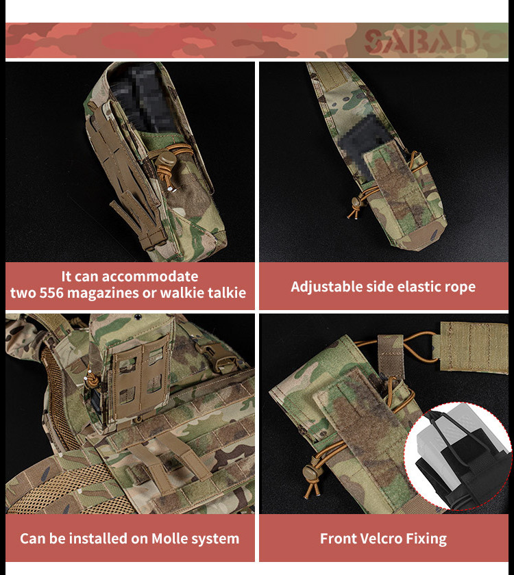 SABADO Tactical Flashlight Pouch Equipment Mag Pouch Multicam MOLLE Tactical Magazine Pouch Molle Clip Tool Bag