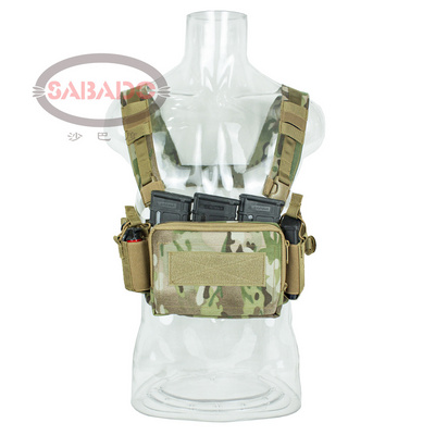 SABADO Customized D10 Tactical Chest Rig Harness M4 5.56 Magazine Insert Multicam Chest Rig Vest