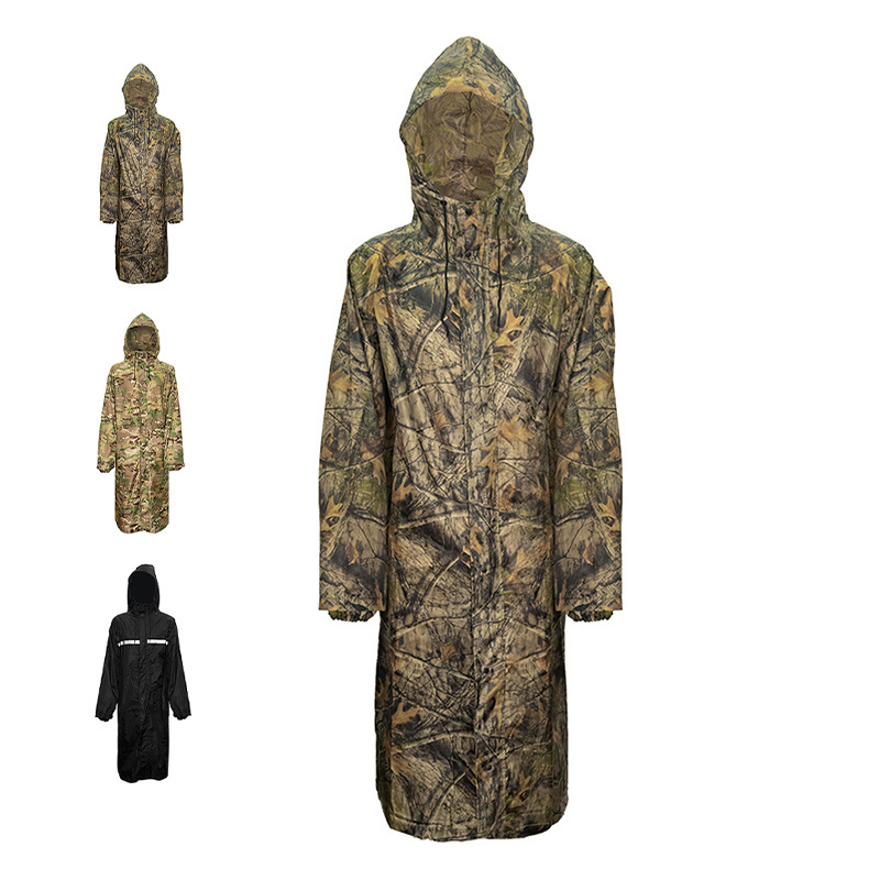 SABADO Camping Camouflage Water Proof Rain Coat Rain Gear Waterproof Polyester Tactical Rain Poncho