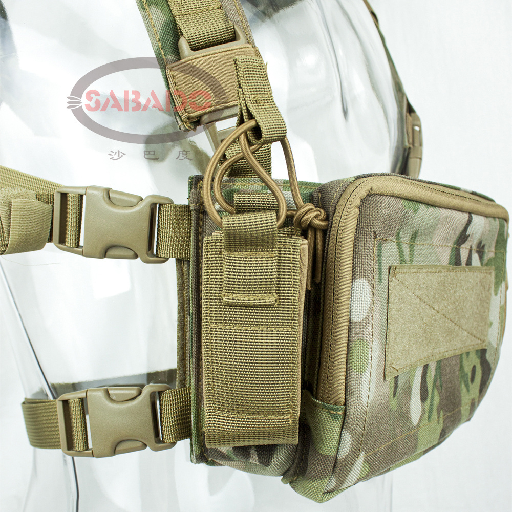 SABADO Customized D10 Tactical Chest Rig Harness M4 5.56 Magazine Insert Multicam Chest Rig Vest