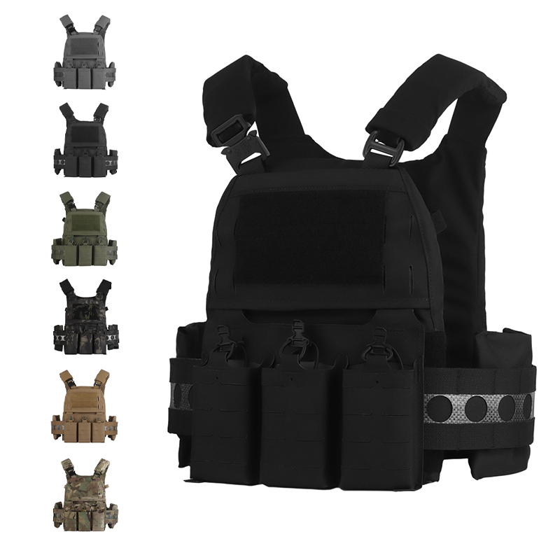 SABADO Outdoor Molle Breathable Camo Hunting Combat Training Adjustable Plate Carrier for Adults Tactical Vest