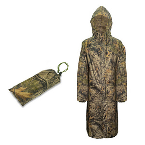 SABADO Camping Camouflage Water Proof Rain Coat Rain Gear Waterproof Polyester Tactical Rain Poncho