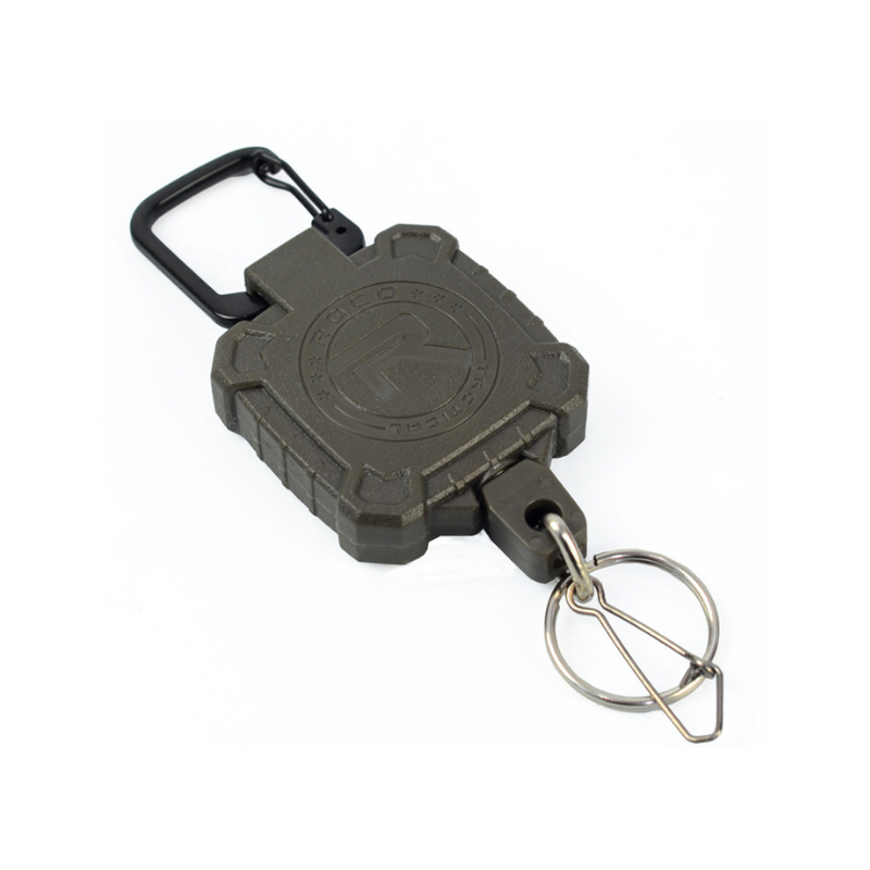 SABADO Outdoor Fly Fishing Retractor Locking Retractable Gear Tether Retractable Keychain Steel Retractable Cord