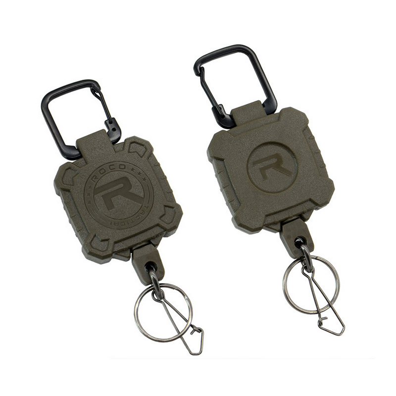 SABADO Outdoor Fly Fishing Tools Retractor Locking Gear Tether Heavy Duty Retractable Keychain With Steel Cord Accessories