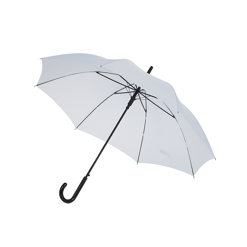 hot sale high quality oem chaste white straight umbrella by China umbrella factory