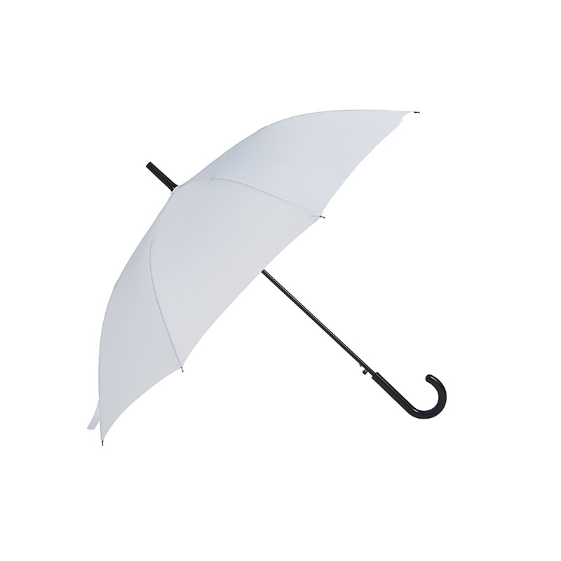 hot sale high quality oem chaste white straight umbrella by China umbrella factory