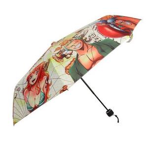 New 3 Folding Umbrella Japanese anime one piece Anti UV Clear Rain sunshade