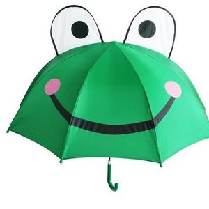 Kids Girls Boy Novelty Cartoon 3D Pop-up Ear Dome Hook Umbrella Rain Brolly Gift