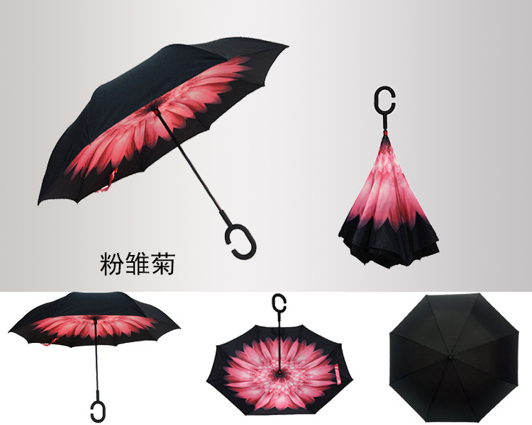 Rainlax Inverted Umbrella Double Layer Windproof UV Protection Sun&Rain Car Reverse folding Umbrellas