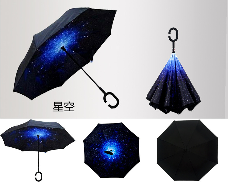 Rainlax Inverted Umbrella Double Layer Windproof UV Protection Sun&Rain Car Reverse folding Umbrellas