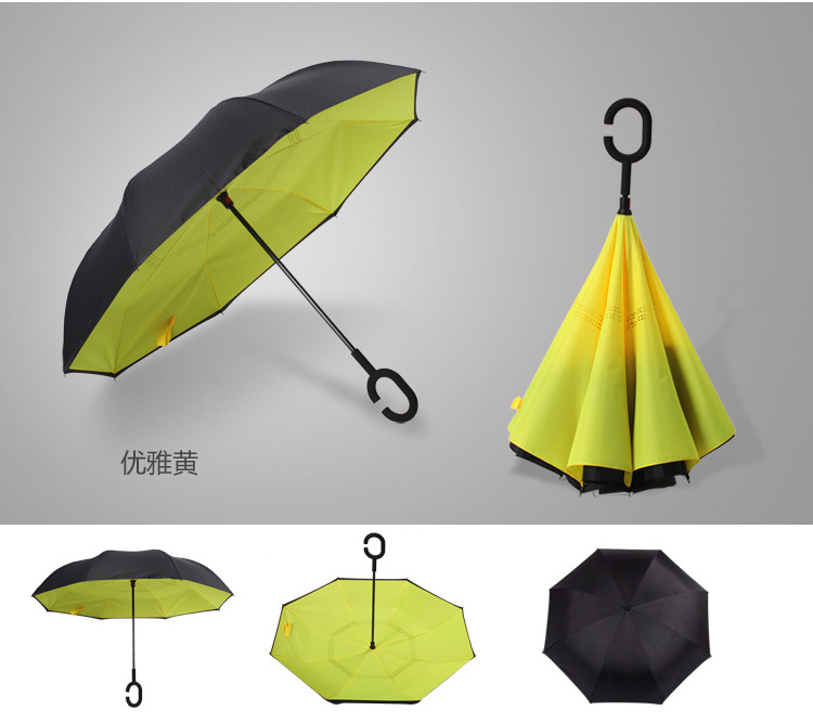 Rainlax Inverted Umbrella Double Layer Windproof UV Protection Sun&Rain Car Reverse folding Umbrellas