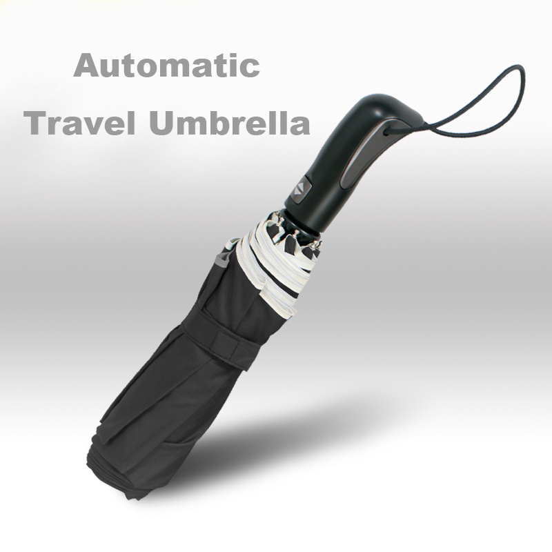 saiveina auto open close umbrella 10 rib enhanced one hand control automatic travel umbrella  canopy