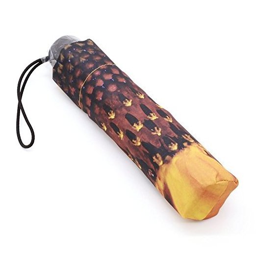 Sunflower Umbrella Manual Three Folding Windproof Opening and Closing Anti-ultraviolet Sun Umbrella