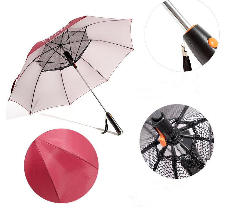 Saiveina Long Handle Umbrella with Electric Fan Summer Cooling Down Umbrella UV Sunscreen Creative Umbrella