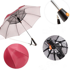 Saiveina Long Handle Umbrella with Electric Fan Summer Cooling Down Umbrella UV Sunscreen Creative Umbrella