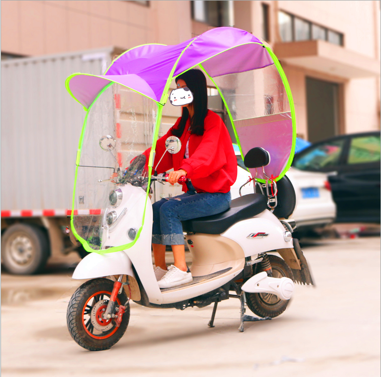 chinese supplier professional custom orange outdoor motorcycle bicycle umbrella