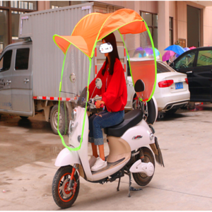 chinese supplier professional custom orange outdoor motorcycle bicycle umbrella