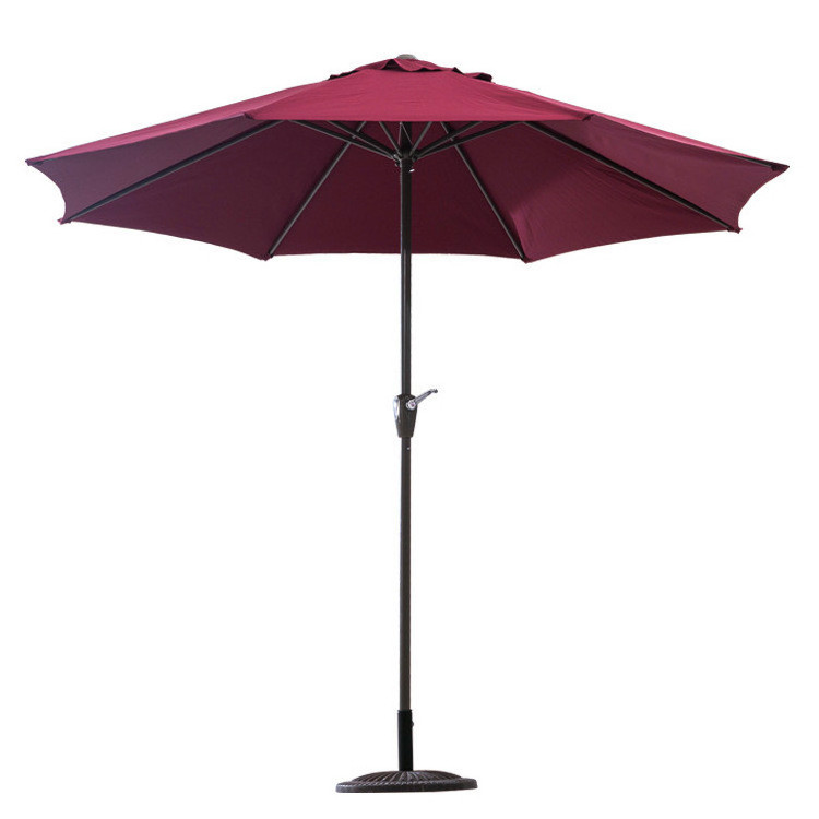 Deep Red Blue double layer big outdoor umbrella for sand beach for camp