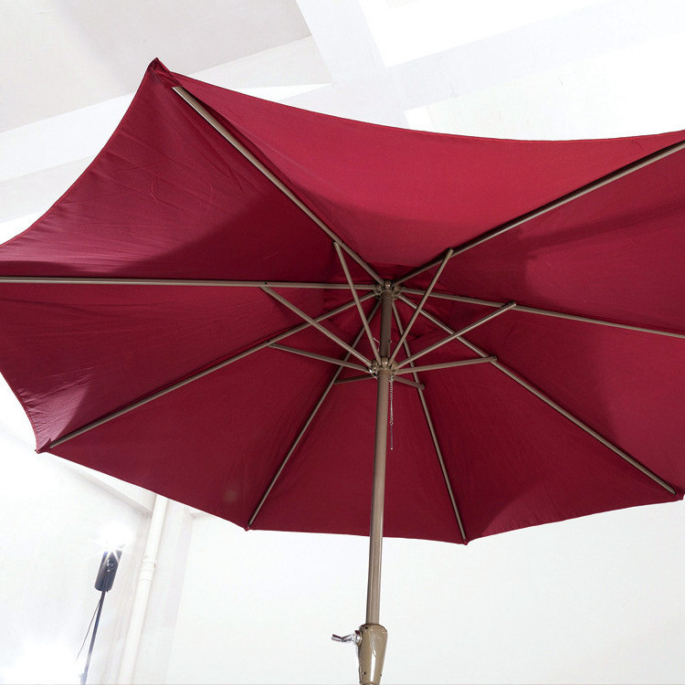 Deep Red Blue double layer big outdoor umbrella for sand beach for camp