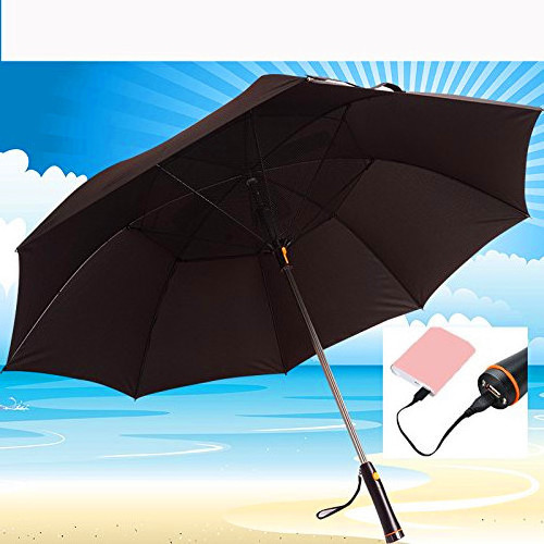 High Quality Solar Charger  Cooling Fan Umbrella With Logo