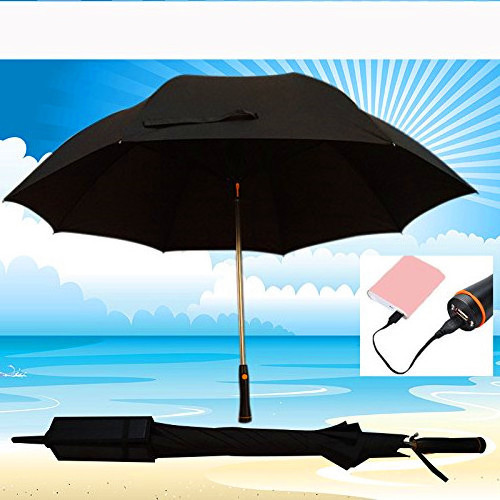 High Quality Solar Charger  Cooling Fan Umbrella With Logo