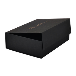 Eco friendly Logo designer Cardboard Packaging Magnetic Closure custom Black shoe Foldable magnetic Paper Gift Box with logo