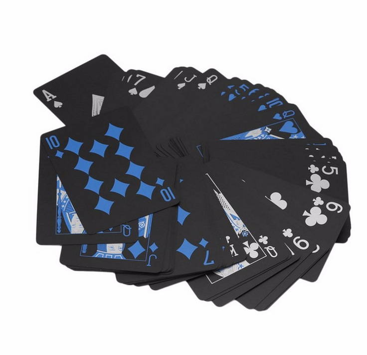 Custom Adult Cards PVC Waterproof Poker Double Deck Plastic Sublimation Poker Logo Black Printing Paper Playing Cards