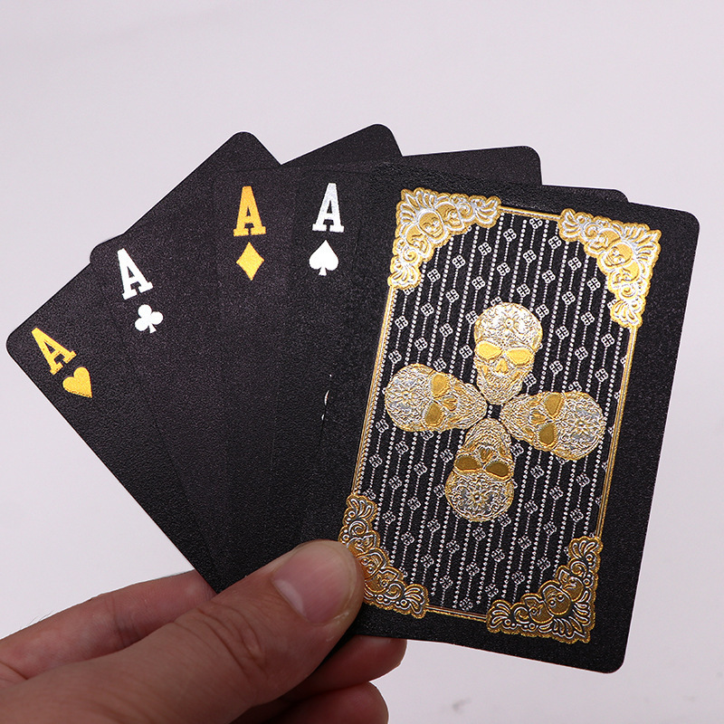 Custom Adult Cards PVC Waterproof Poker Double Deck Plastic Sublimation Poker Logo Black Printing Paper Playing Cards