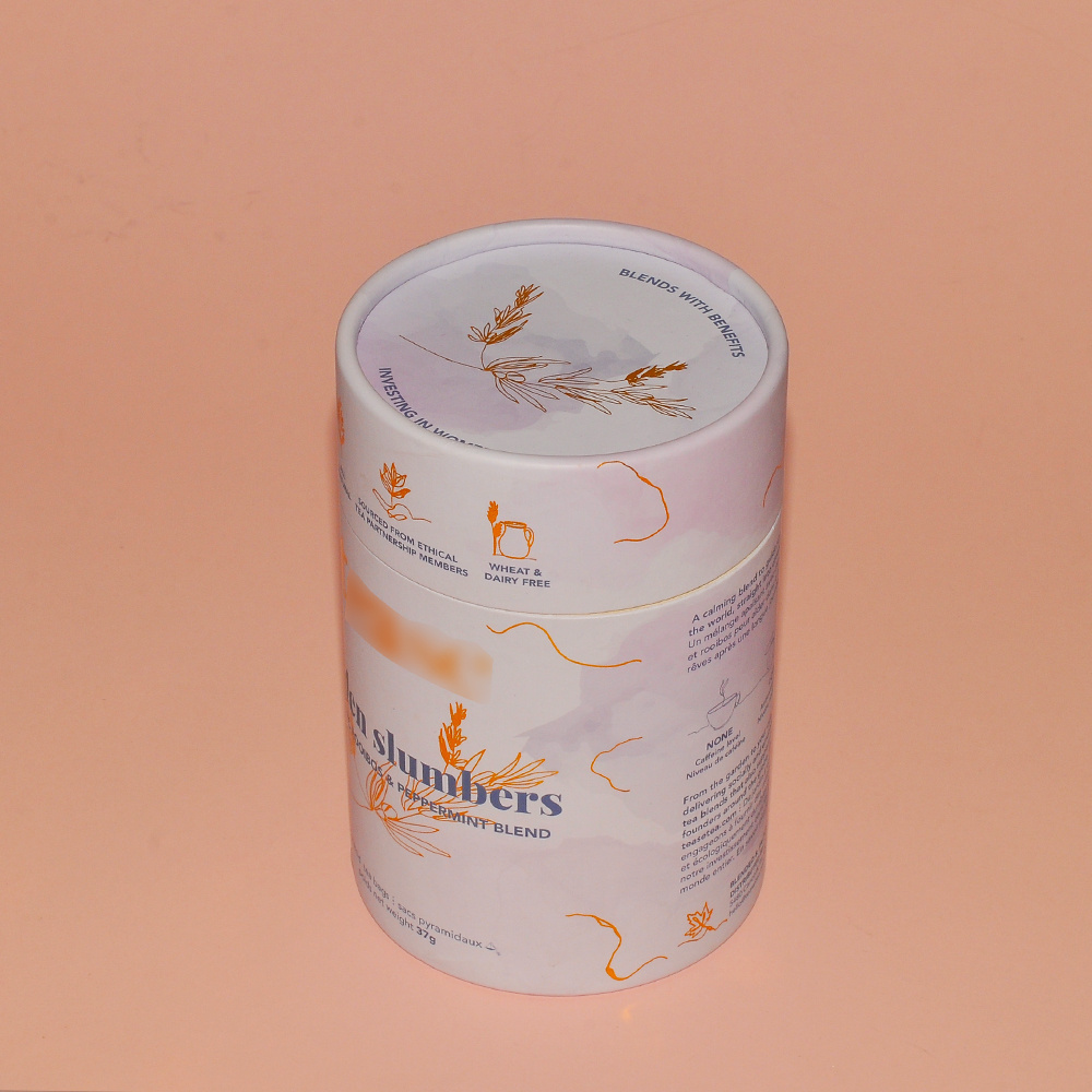 Biodegradable Food Grade Tea Cylinder Packaging Custom Kraft Paper Tube Round Tube