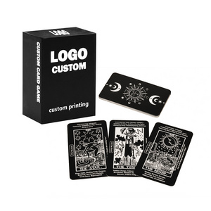 Custom Logo Printing Poker Magic Cardistry Deck Adult Blank Black Paper Sublimation Playing Cards