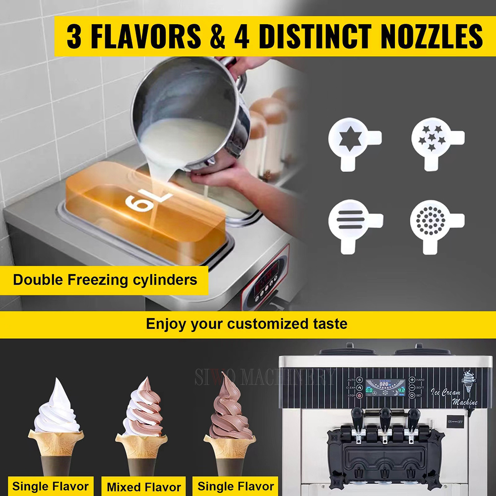 Yogurt Automatic Ice Cream Maker Soft Serve Ice Cream Machine Ice Cream Maker