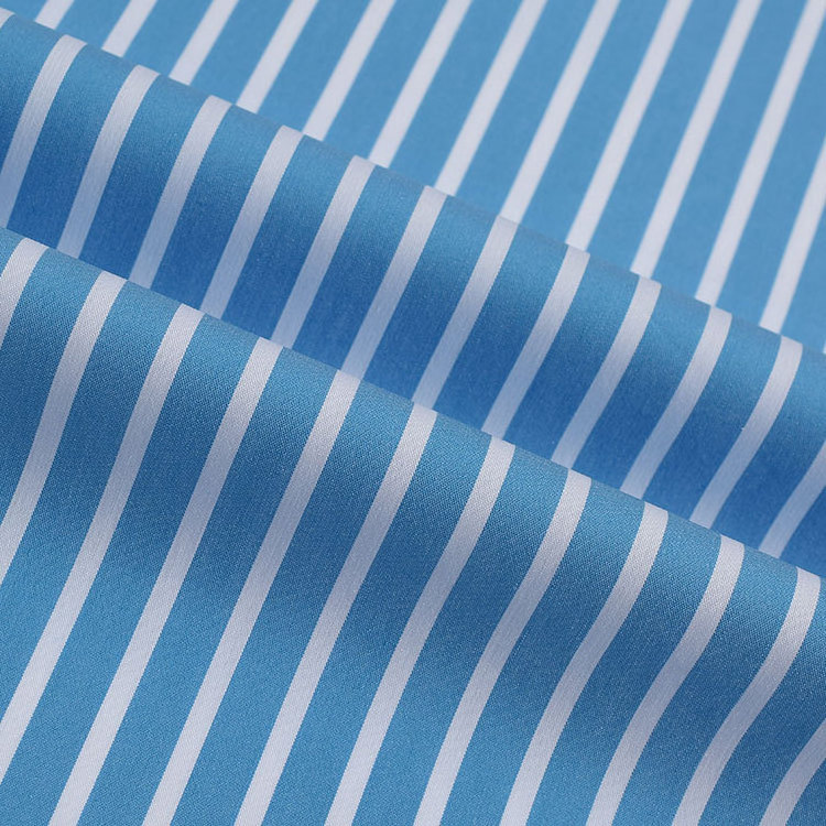 Oem Eco-Friendly Lyocell Yarn Dyed Tc Cvc Cotton Stripes Shirt Fabric