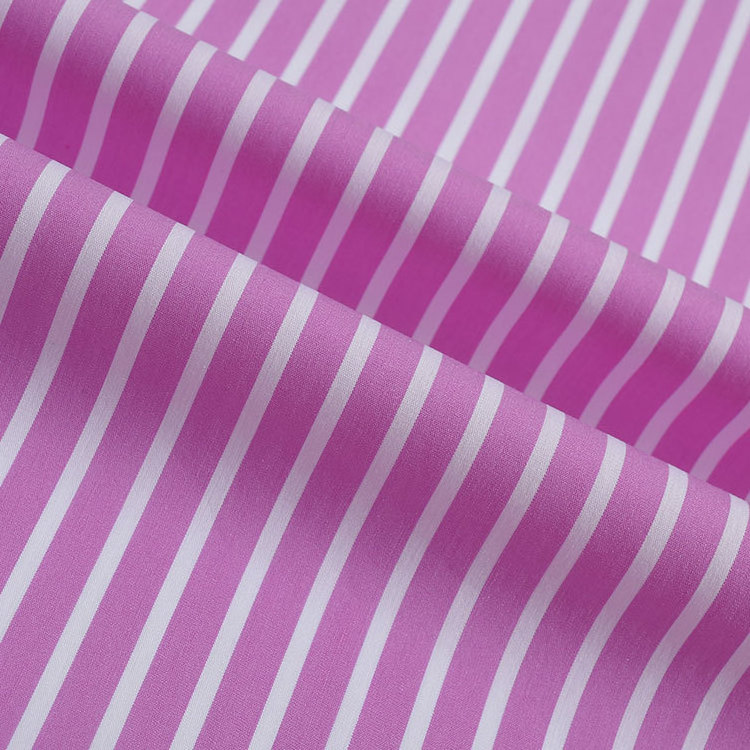 Oem Eco-Friendly Lyocell Yarn Dyed Tc Cvc Cotton Stripes Shirt Fabric