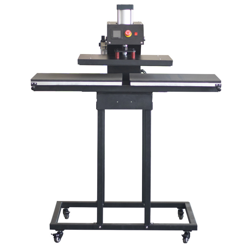 Pneumatic Double Station Semi Auto Open Up Heat Transfer Press 40*60CM Printing T shirt Embossing Machine for T-shirts Logo