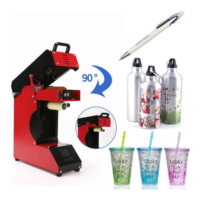 Bottle Roller Heat Transfer Roller Heat Press 360 Degree Multi Functional Heat Press Machine for Plastic Mugs Pen Printing