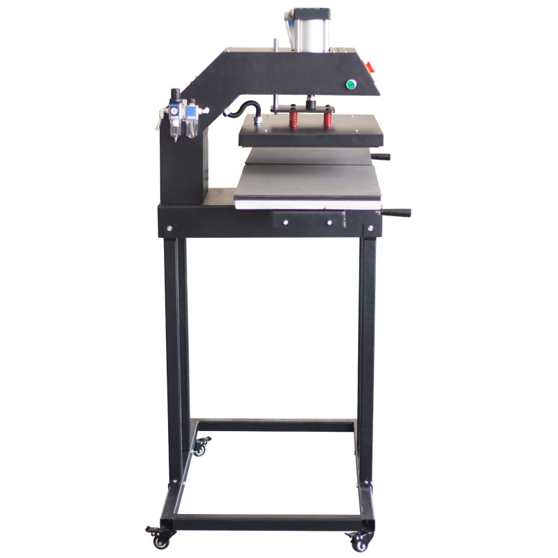 Pneumatic Double Station Semi Auto Open Up Heat Transfer Press 40*60CM Printing T shirt Embossing Machine for T-shirts Logo