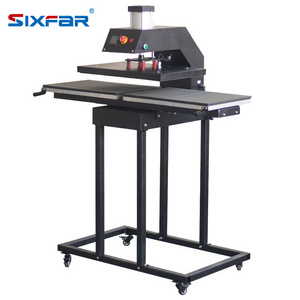 Pneumatic Double Station Semi Auto Open Up Heat Transfer Press 40*60CM Printing T shirt Embossing Machine for T-shirts Logo