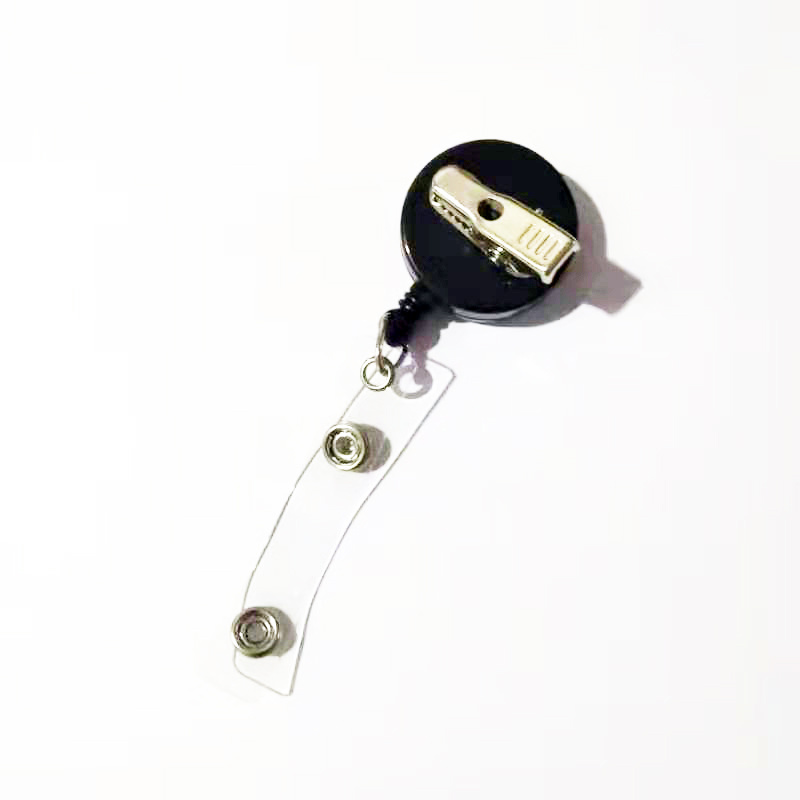 Wholesale Round Shape Yoyo Key Holder Sublimation Retractable Plastic Badge Reel With Metal Alligator Clip