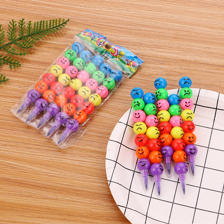 Wholesale Cartoon Stationery 7 colors  Pencil Colorful Plastic Shell Mini Pencil Combination Kids Gifts Promotional Pencil