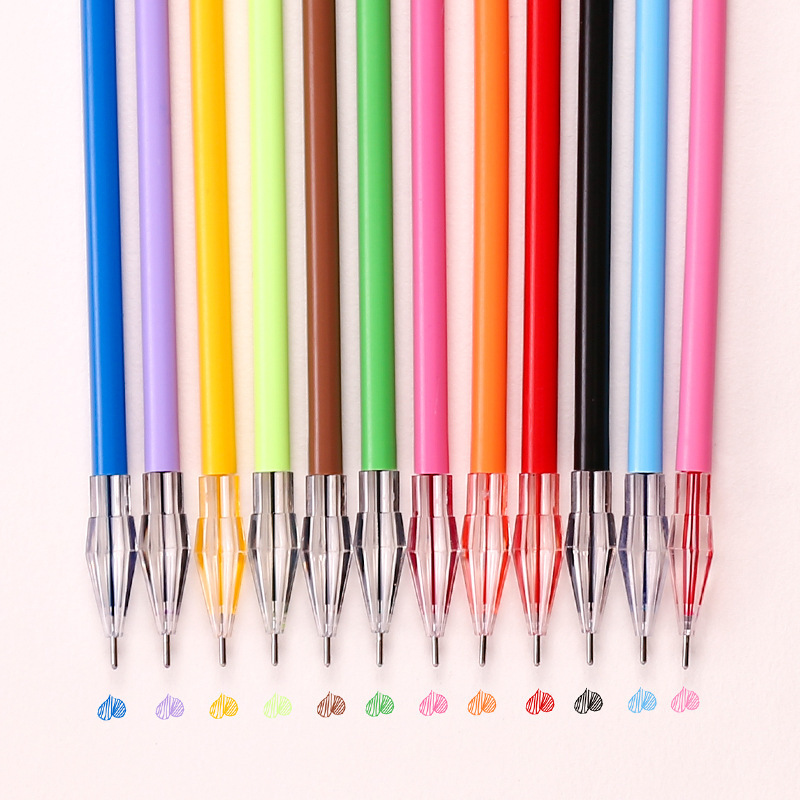 Creative Stationery Candy Color Diamond Tip Gel Refill Neutral Pen  Refillable 0.35mm Student  Gift