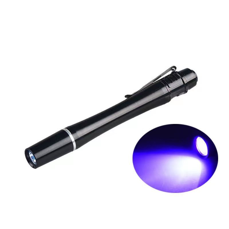 365nm 3W LED Blacklight UV Penlight Mini UV LED Pen Light With Clip Function UV Pen Flashlight For Pet Urine Detect Use