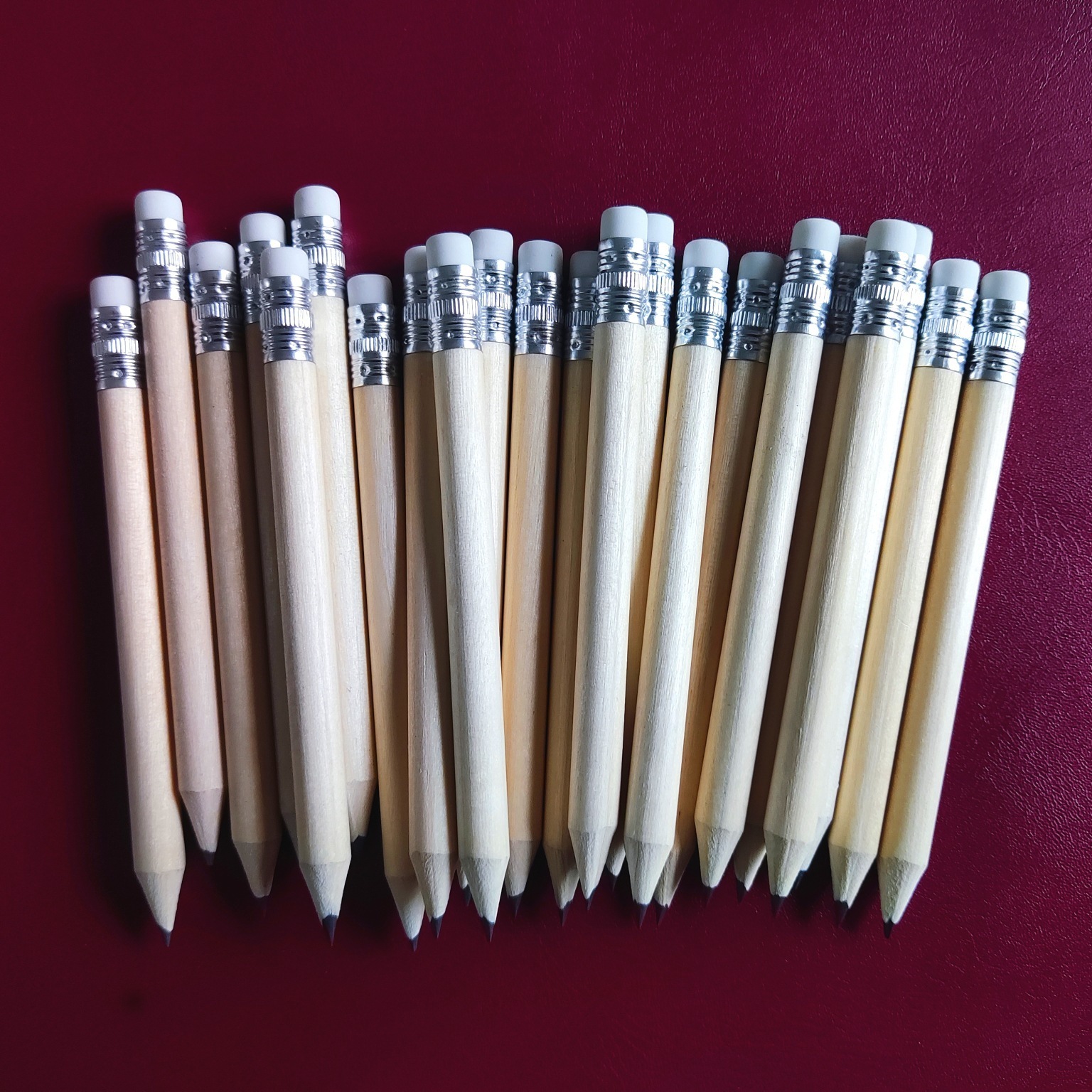 Promotional Wood 100mm Golf Pencil with Eraser Short Pencil For Kids Personalized White Pencil