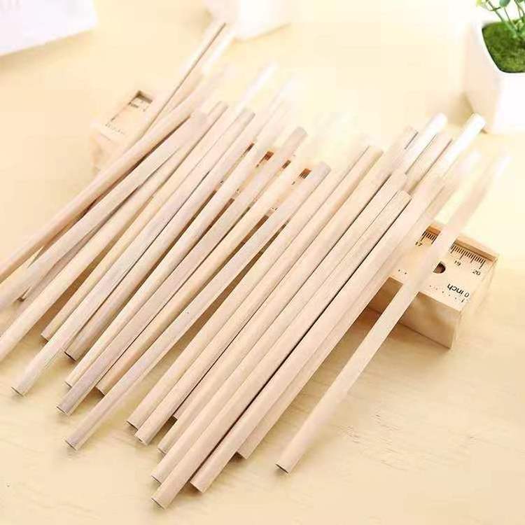 Stationary Cheap Wholesale Bulk Wooden Hexagon Nature Pencil HB With Logo Custom Printed