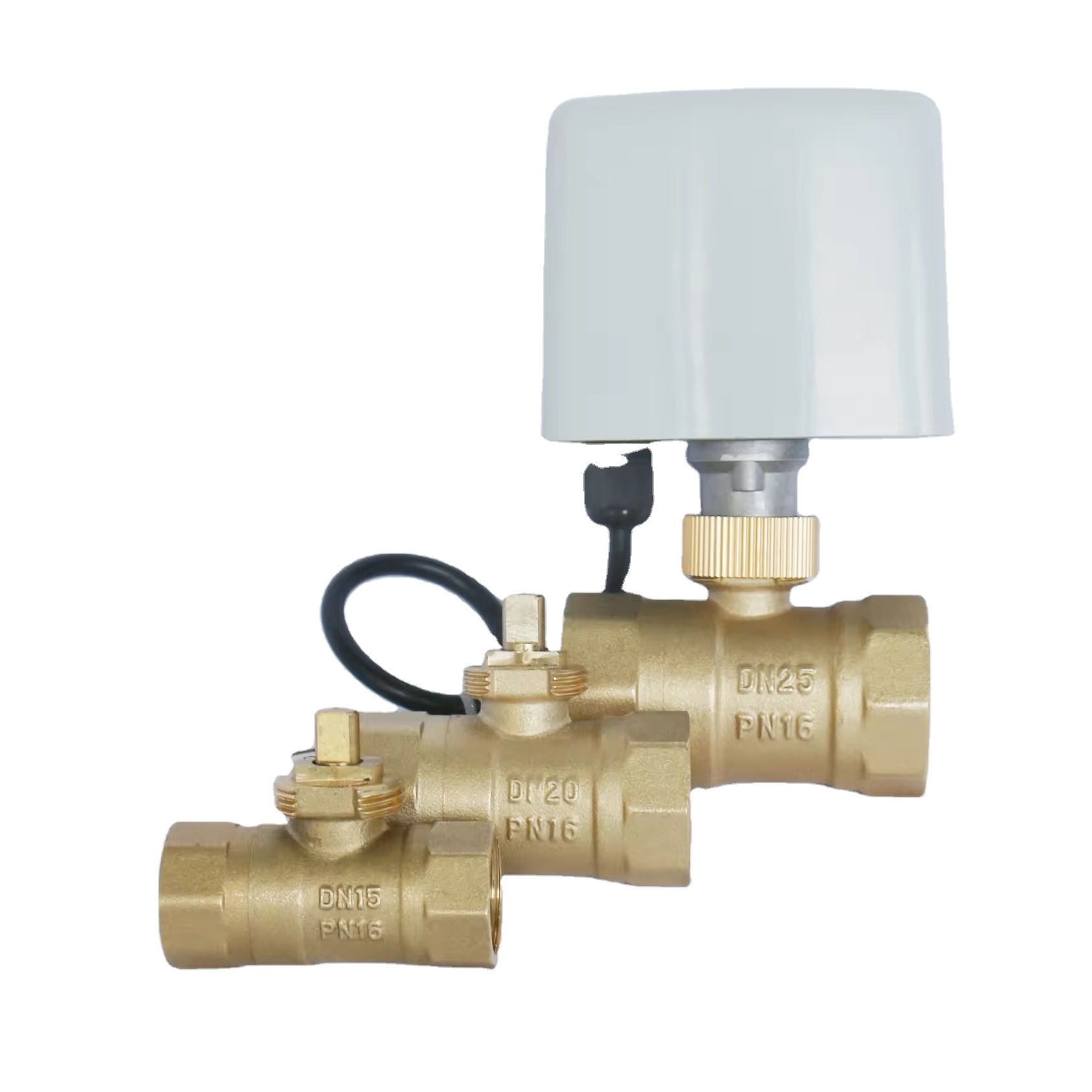 Motorized Ball Valve Two-way Control Valve DN25 High Temperature Resistant Control water flow AC220V 24V