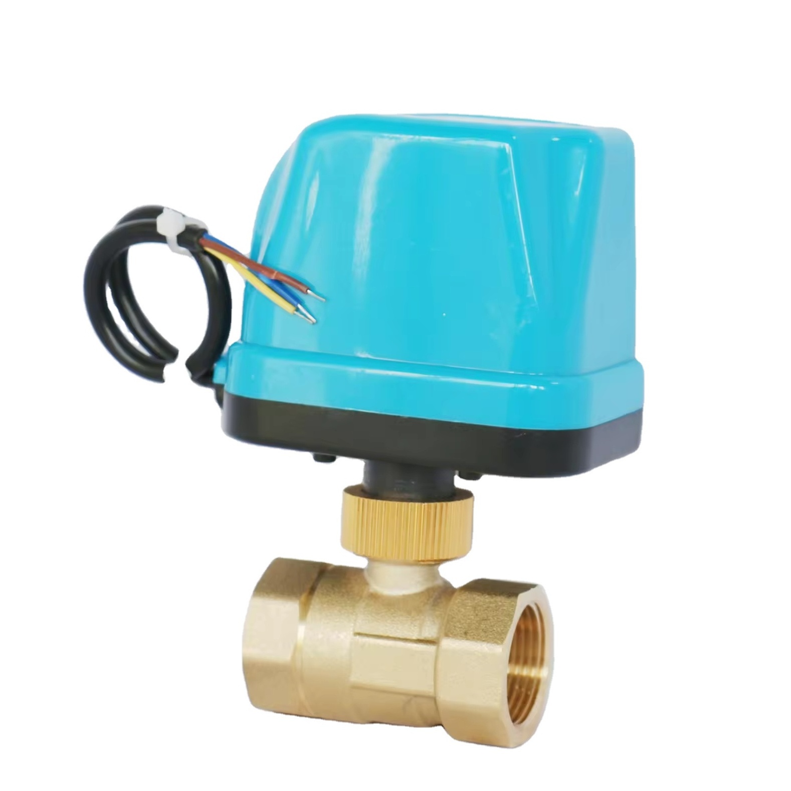 220V DN20 Motorized Electric 2-Way Ball Valve Used for Air Conditioning Normal Temperature