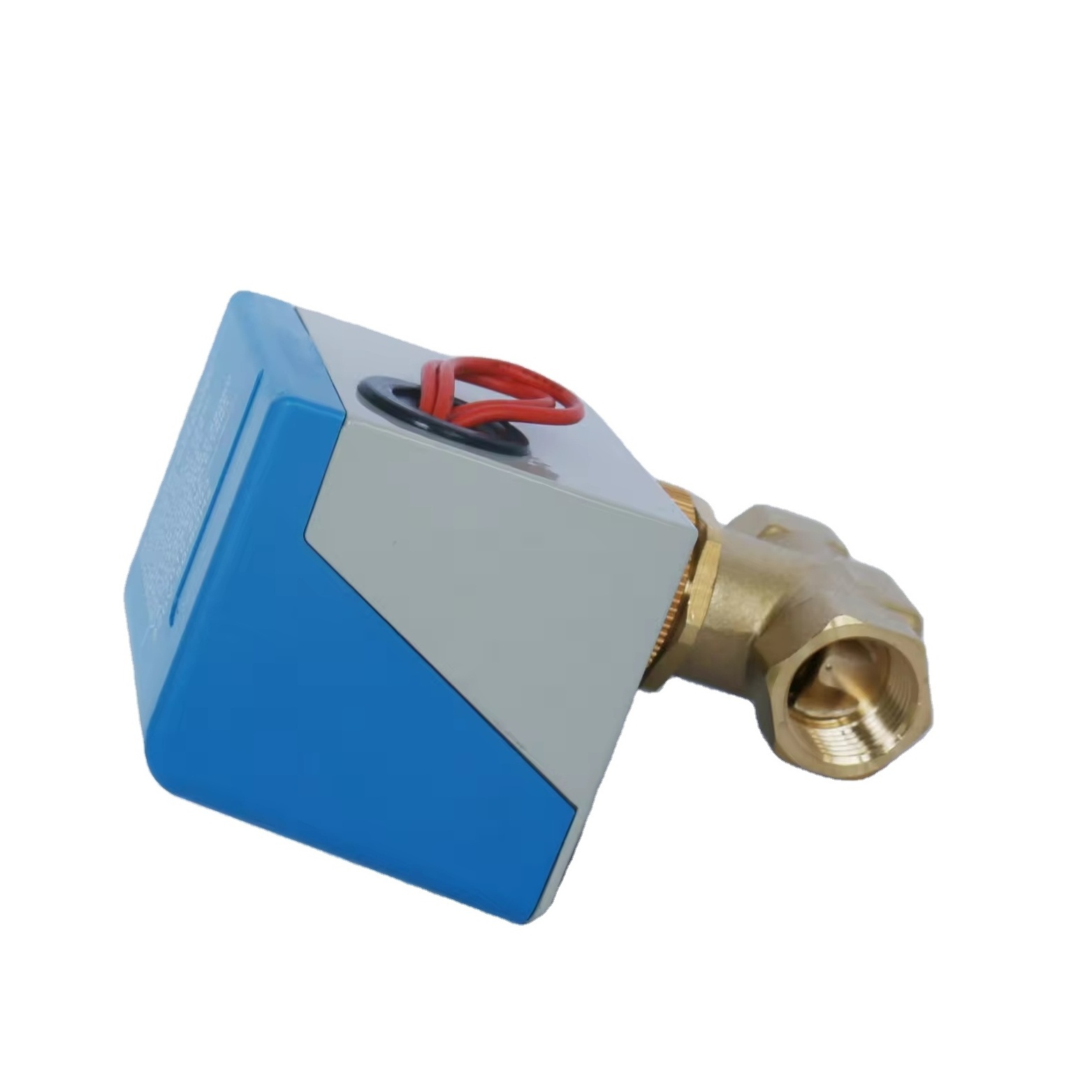 Electric 2 Way Valve Stop Valve For Fan Coil Air Conditioning OEM brass water valve Factory manufacturing DN15 220V