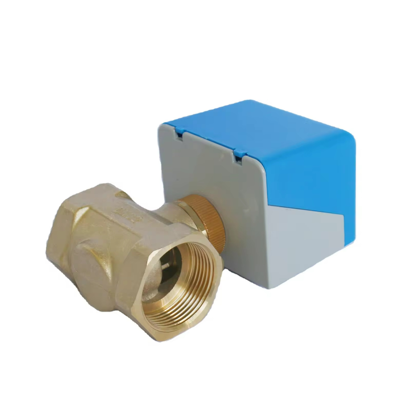 DN32  Two-way Electric  Stop Valve Brass Valve Body Two Line One Control Power off Reset 220V